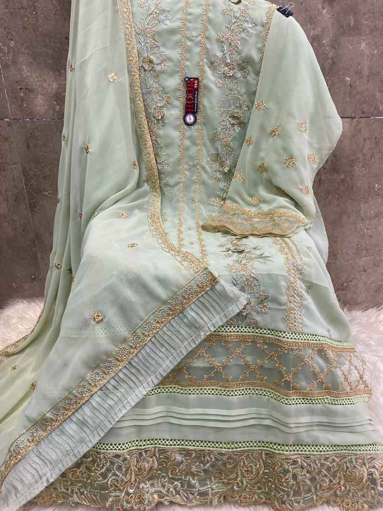 Hoor Tex Hit Design H-176 Colours By Hoor Tex H-176-A To H-176-D Series Designer Festive Pakistani Suits Collection Beautiful Stylish Fancy Colorful Party Wear & Occasional Wear Heavy Georgette Embroidered Dresses At Wholesale Price