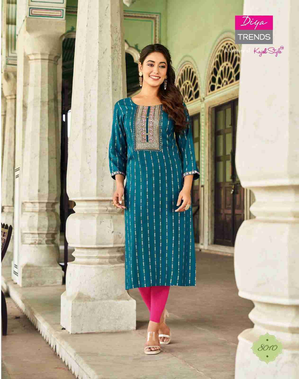 Victoriya Vol-8 By Diya Trends 8001 To 8010 Series Designer Festive Suits Collection Beautiful Stylish Fancy Colorful Party Wear & Occasional Wear Rayon Print Kurtis At Wholesale Price