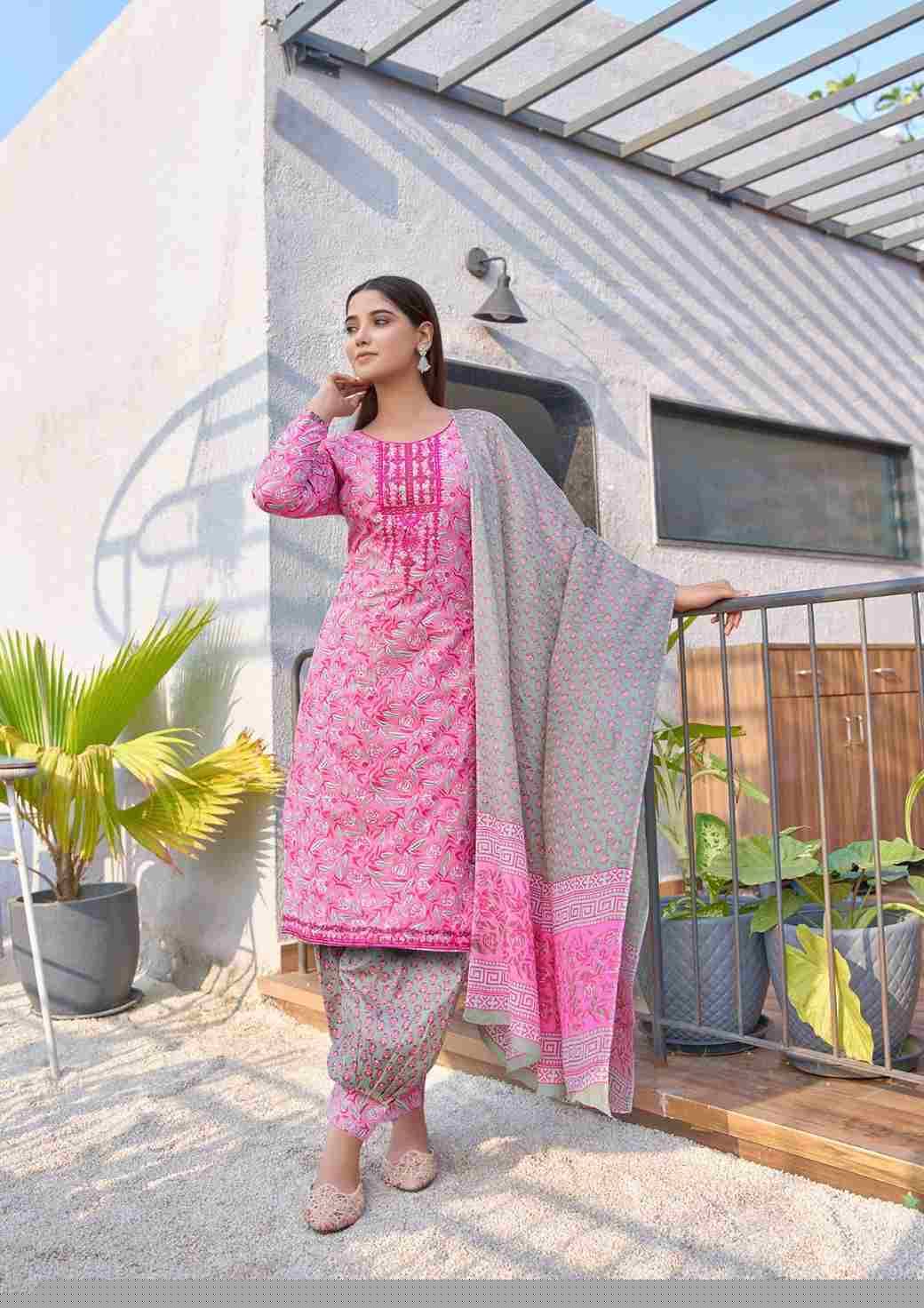 Guzarish By Yashika Trends 1001 To 1008 Series Beautiful Stylish Festive Suits Fancy Colorful Casual Wear & Ethnic Wear & Ready To Wear Heavy Cotton Embroidered Dresses At Wholesale Price