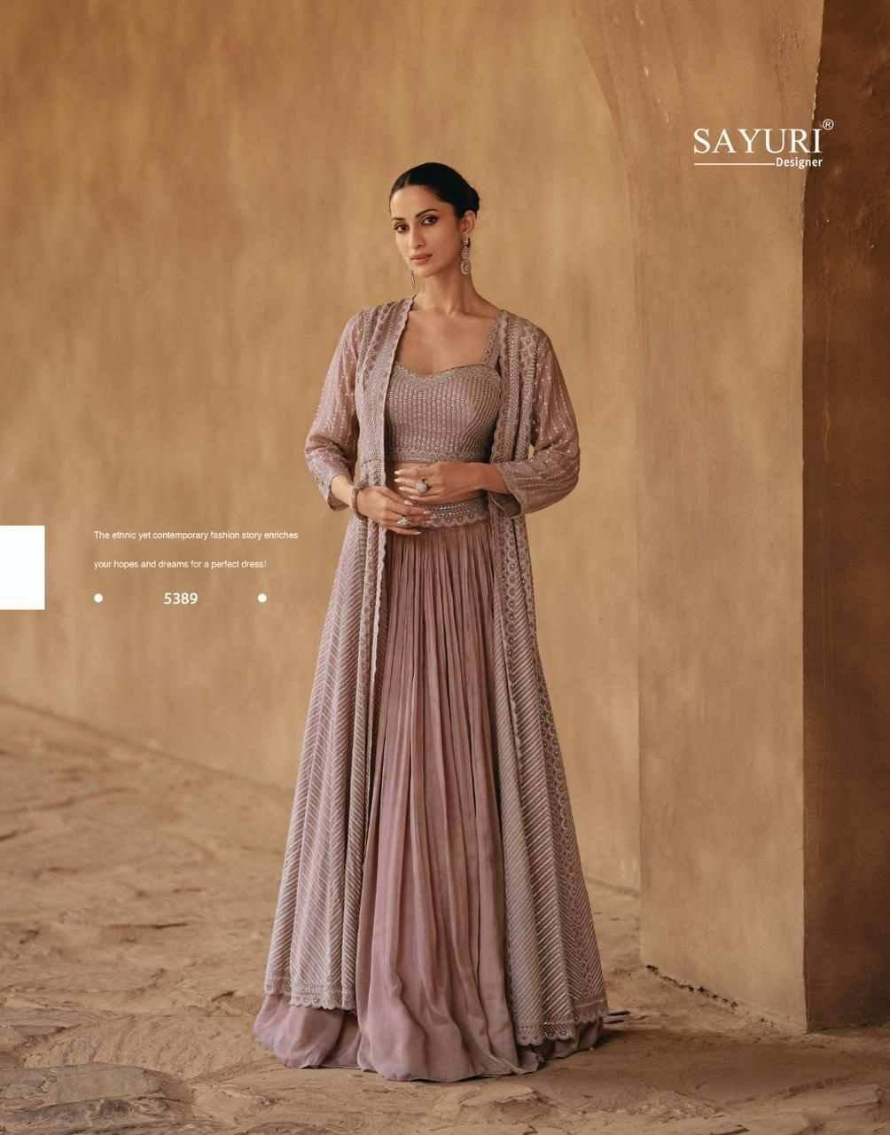 Jewel By Sayuri 5388 To 5390 Series Bridal Wear Collection Beautiful Stylish Colorful Fancy Party Wear & Occasional Wear Chinnon Silk/Georgette Lehengas At Wholesale Price