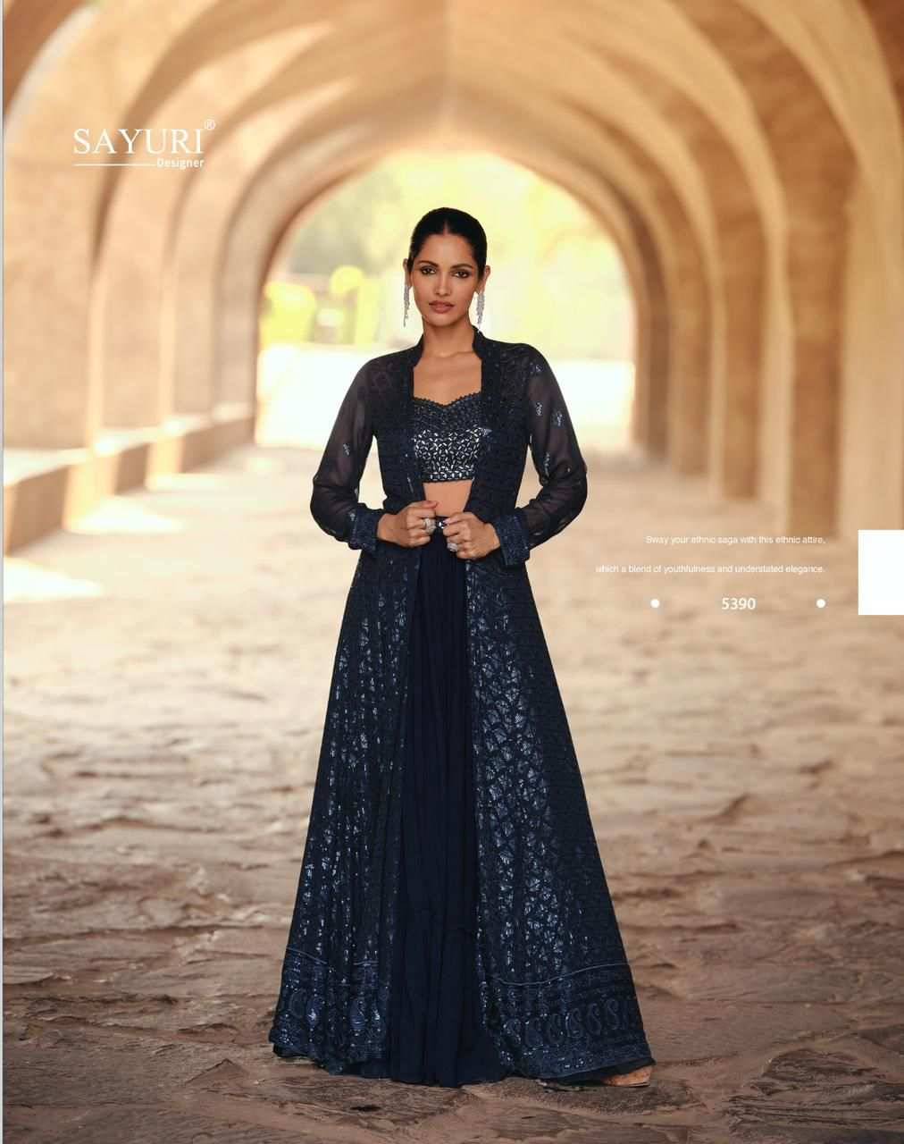 Jewel By Sayuri 5388 To 5390 Series Bridal Wear Collection Beautiful Stylish Colorful Fancy Party Wear & Occasional Wear Chinnon Silk/Georgette Lehengas At Wholesale Price