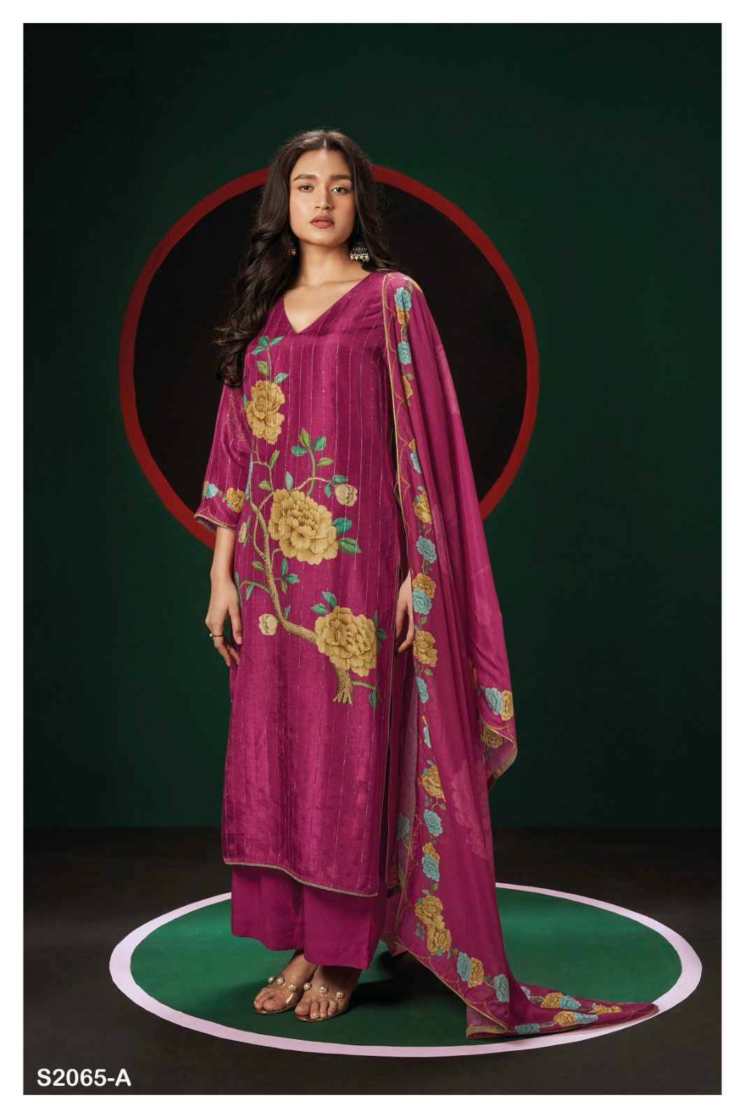 Taylee-2065 By Ganga Fashion 2065-A To 2065-D Series Beautiful Festive Suits Colorful Stylish Fancy Casual Wear & Ethnic Wear Silk Jacquard Dresses At Wholesale Price
