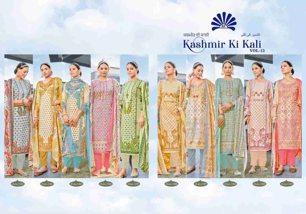 Kashmir Ki Kali Vol-13 By Radha Fab 1301 To 1310 Series Beautiful Festive Suits Colorful Stylish Fancy Casual Wear & Ethnic Wear Pure Pashmina Embroidered Dresses At Wholesale Price