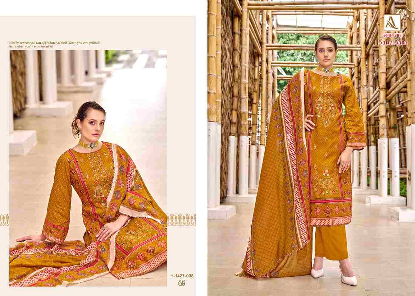 Sana Sara By Alok Suit 1427-001 To 1427-008 Beautiful Festive Suits Colorful Stylish Fancy Casual Wear & Ethnic Wear Pure Cambric Print Dresses At Wholesale Price