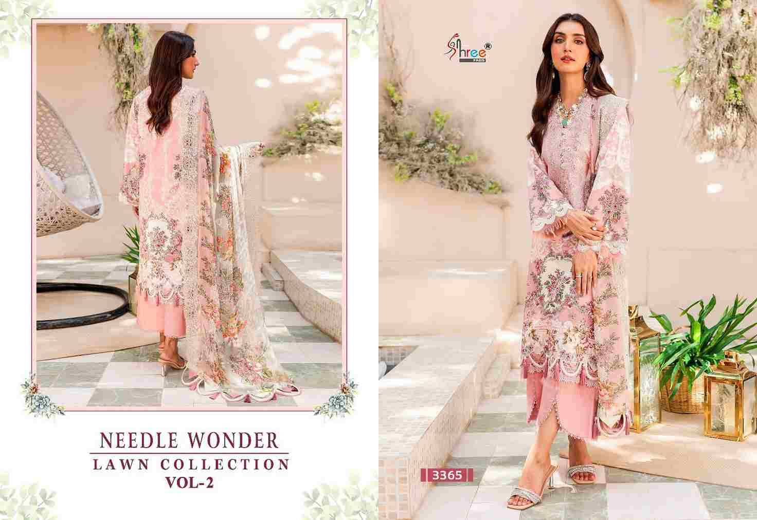 Needle Wonder Lawn Collection Vol-2 By Shree Fabs 3365 To 3367 Series Designer Pakistani Suits Beautiful Fancy Stylish Colorful Party Wear & Occasional Wear Pure Cotton With Embroidery Dresses At Wholesale Price