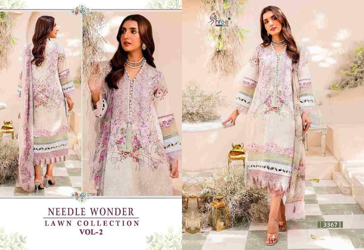 Needle Wonder Lawn Collection Vol-2 By Shree Fabs 3365 To 3367 Series Designer Pakistani Suits Beautiful Fancy Stylish Colorful Party Wear & Occasional Wear Pure Cotton With Embroidery Dresses At Wholesale Price