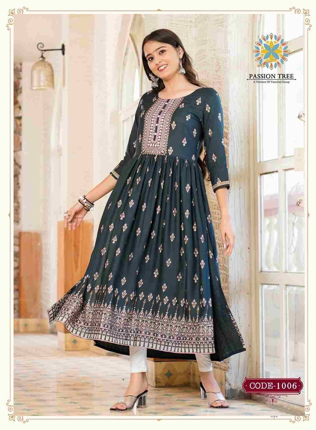 Fashion Bella Vol-1 By Passion Tree 1001 To 1008 Series Designer Festive Suits Collection Beautiful Stylish Fancy Colorful Party Wear & Occasional Wear Rayon Slub Kurtis At Wholesale Price