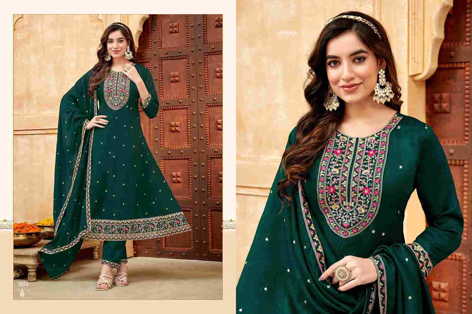 Sana By Khushi Fashion 1001 To 1005 Series Beautiful Summer Collection Suits Stylish Fancy Colorful Casual Wear & Ethnic Wear Vichitra Silk Dresses At Wholesale Price