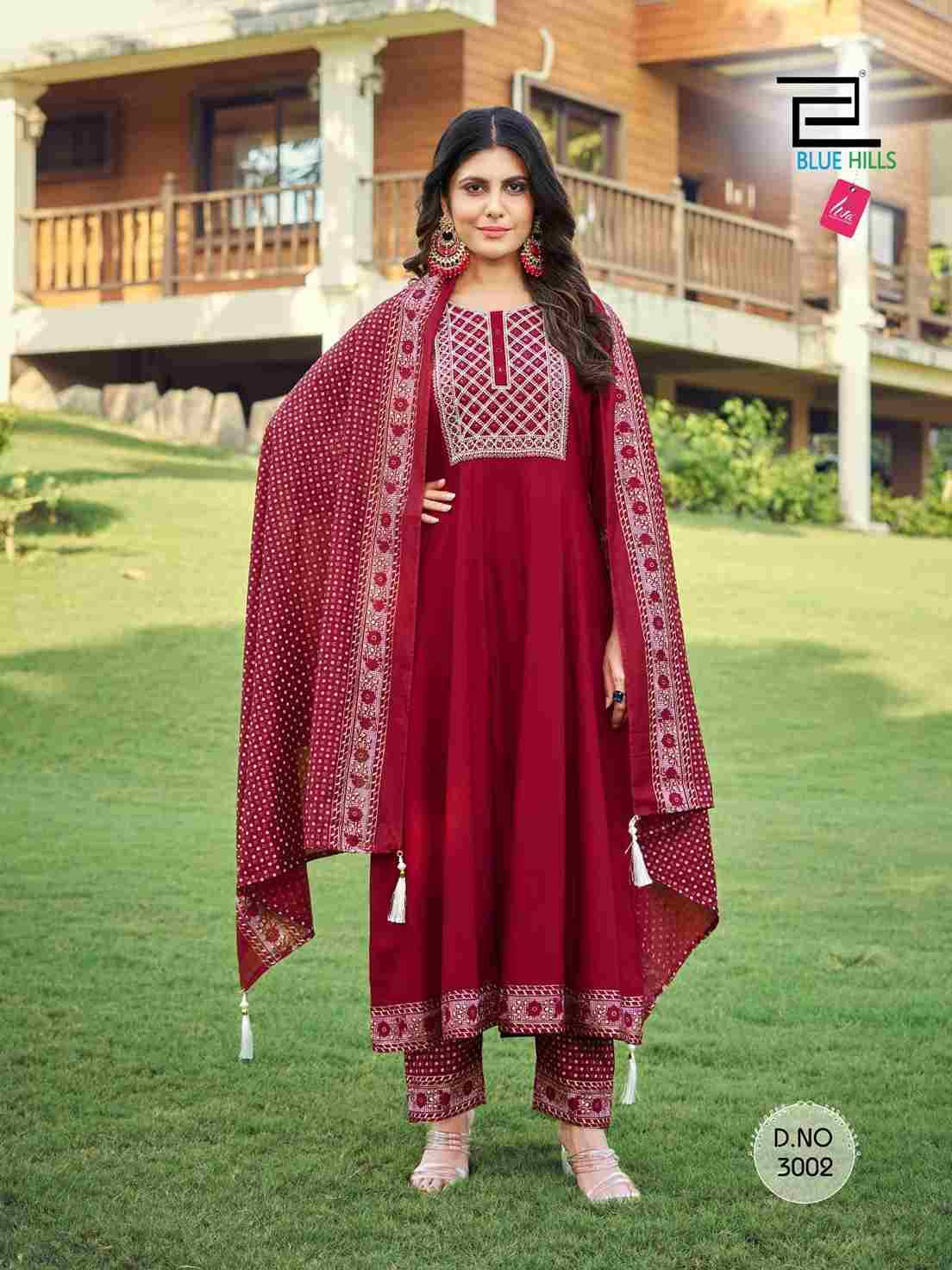 Jailer Vol-3 By Blue Hills 3001 To 3006 Series Beautiful Stylish Festive Suits Fancy Colorful Casual Wear & Ethnic Wear & Ready To Wear Pure Rayon Dresses At Wholesale Price