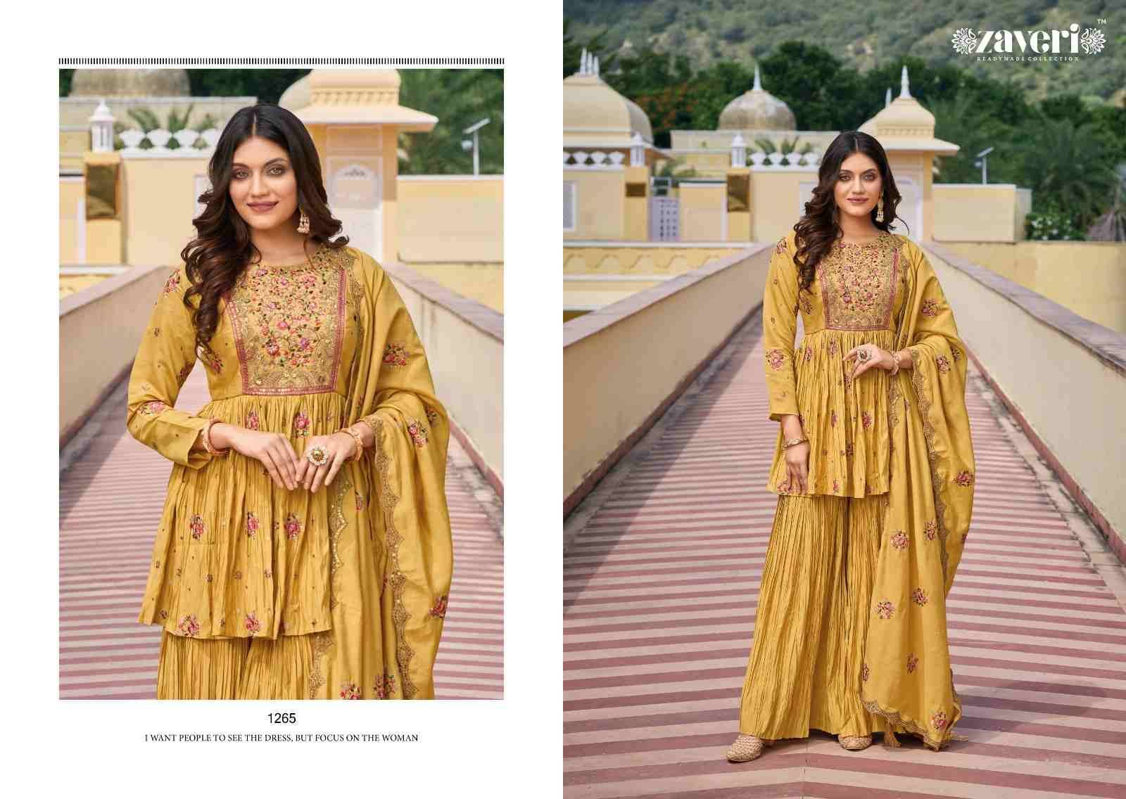Rumana By Zaveri 1265 To 1266 Series Beautiful Stylish Sharara Suits Fancy Colorful Casual Wear & Ethnic Wear & Ready To Wear Heavy Silk Dresses At Wholesale Price