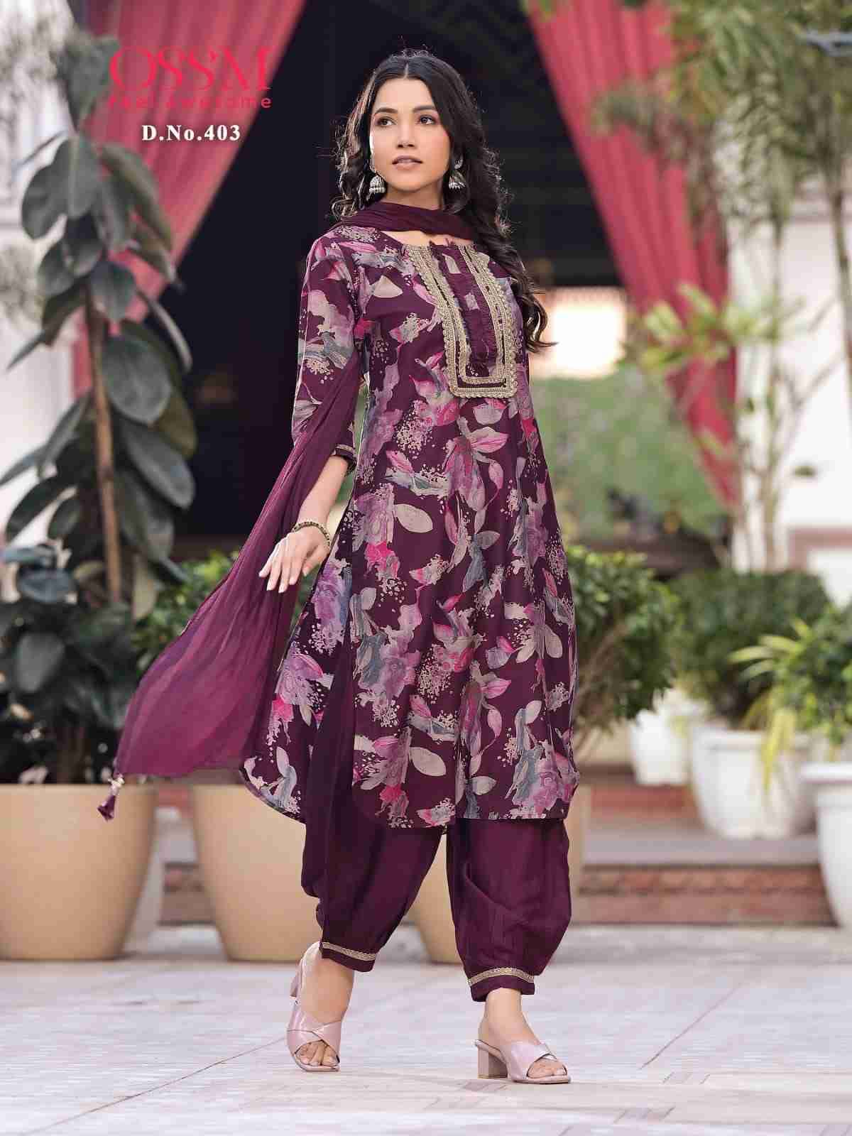 Afghani Vol-4 By Ossm 401 To 406 Series Designer Festive Suits Beautiful Stylish Fancy Colorful Party Wear & Occasional Wear Modal Chanderi Dresses At Wholesale Price