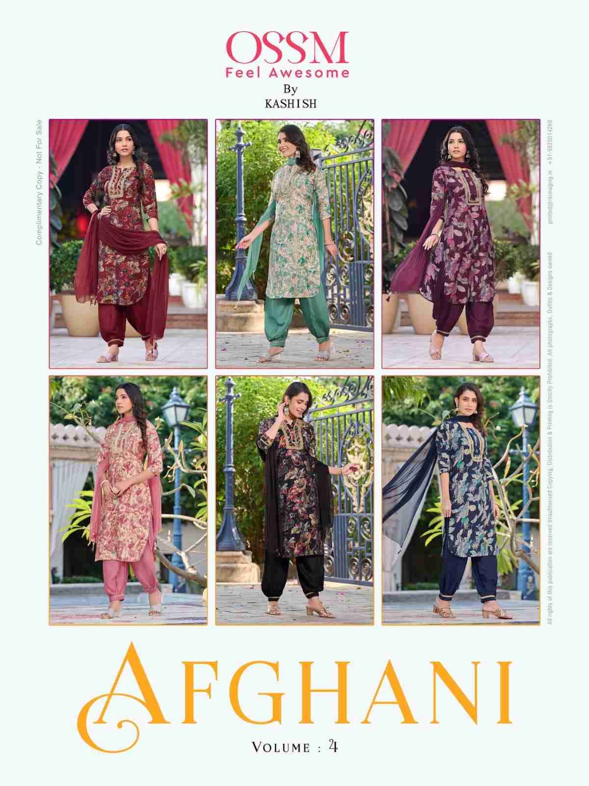 Afghani Vol-4 By Ossm 401 To 406 Series Designer Festive Suits Beautiful Stylish Fancy Colorful Party Wear & Occasional Wear Modal Chanderi Dresses At Wholesale Price