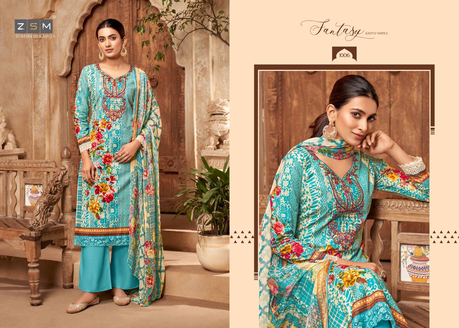 Maheen By Zsm 1001 To 1006 Series Beautiful Suits Colorful Stylish Fancy Casual Wear & Ethnic Wear Pure Lawn Cotton Printed Dresses At Wholesale Price