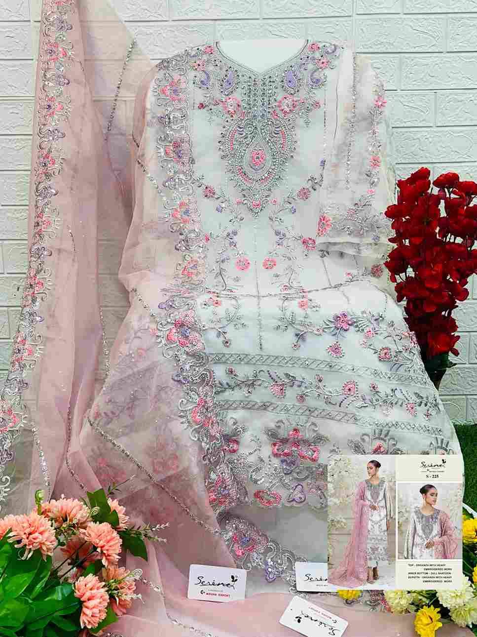 Serene Hit Design S-225 By Serene Designer Pakistani Suits Beautiful Fancy Colorful Stylish Party Wear & Occasional Wear Organza Embroidered Dresses At Wholesale Price