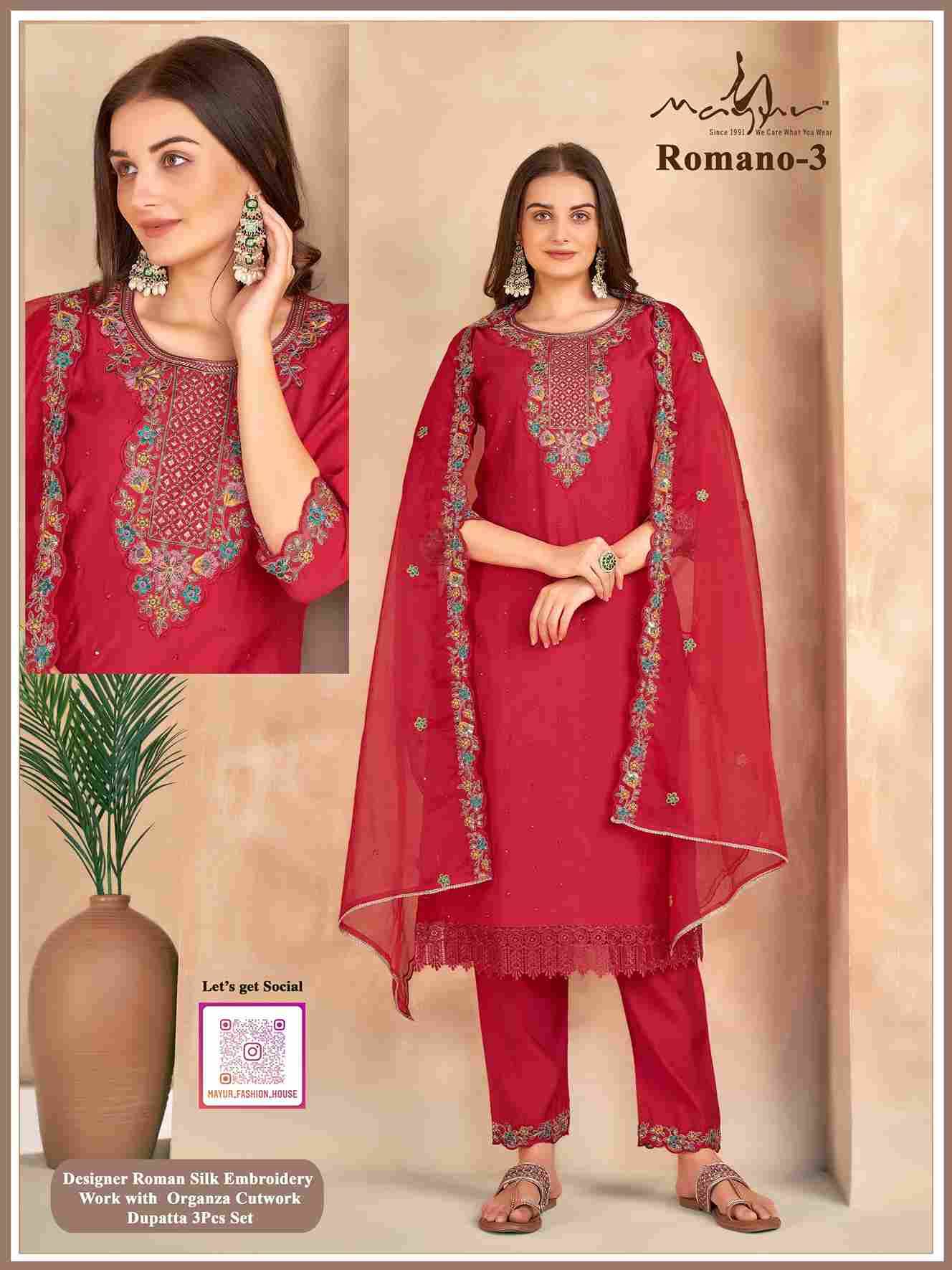 Romano Vol-1 By Mayur 1 To 5 Series Beautiful Festive Suits Colorful Stylish Fancy Casual Wear & Ethnic Wear Silk Dresses At Wholesale Price