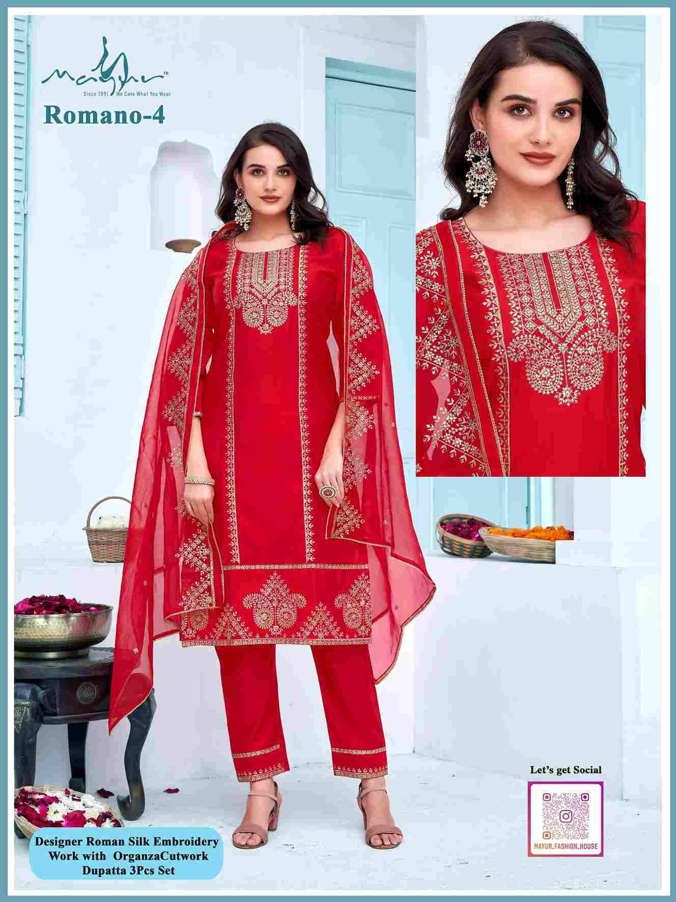 Romano Vol-1 By Mayur 1 To 5 Series Beautiful Festive Suits Colorful Stylish Fancy Casual Wear & Ethnic Wear Silk Dresses At Wholesale Price