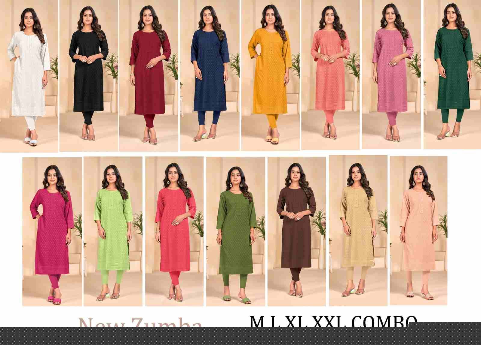 Zumba By Tunic House 01 To 15 Series Designer Stylish Fancy Colorful Beautiful Party Wear & Ethnic Wear Collection Viscose Rayon Kurtis At Wholesale Price