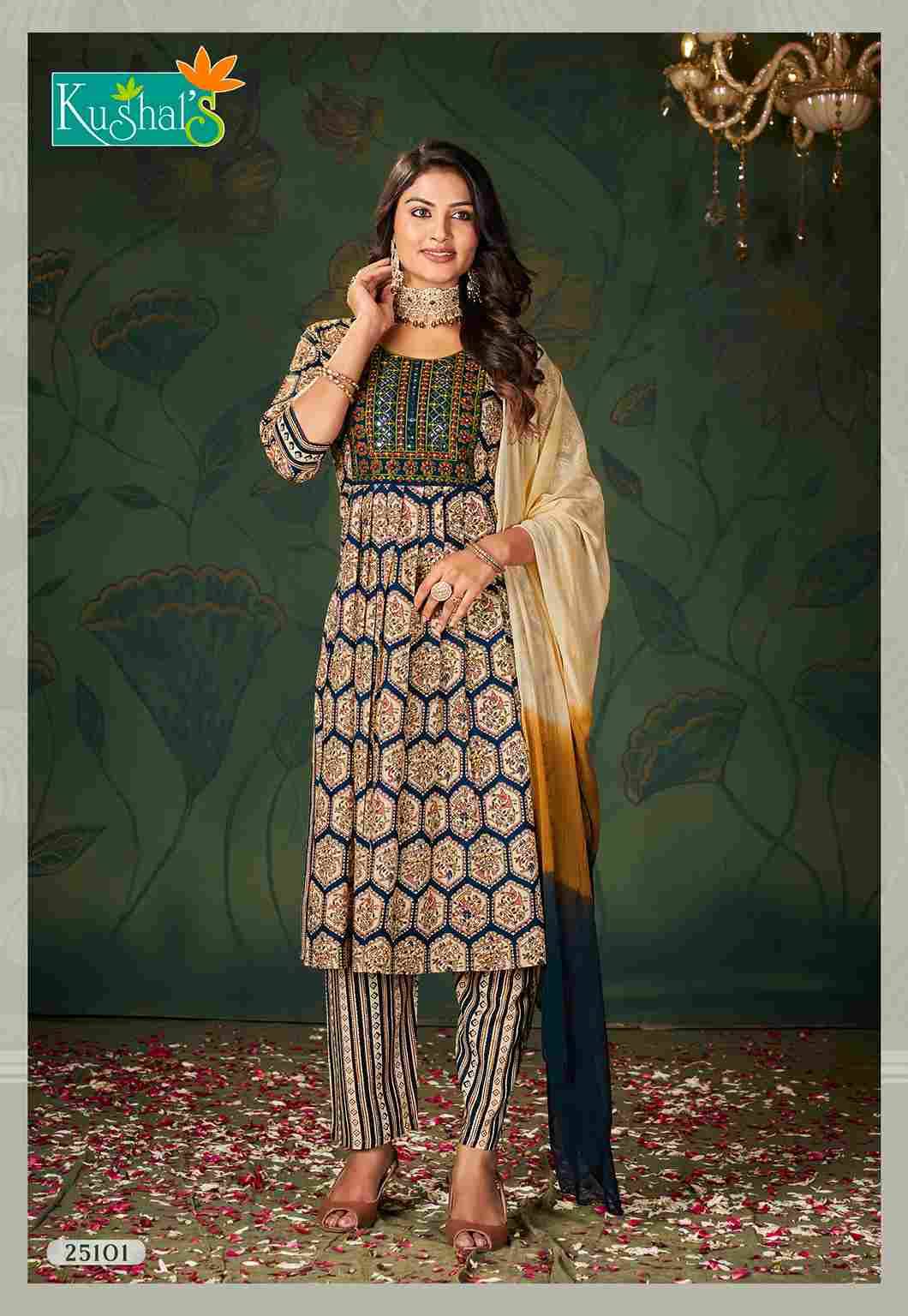 Noor By Kushals 25101 To 25110 Series Beautiful Festive Suits Colorful Stylish Fancy Casual Wear & Ethnic Wear Rayon Print Dresses At Wholesale Price