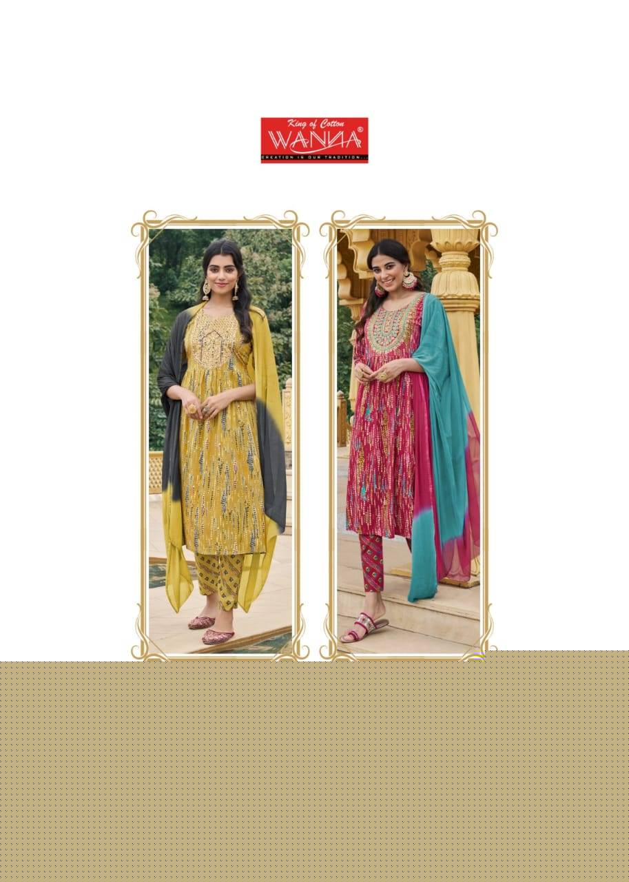 Kavya Vol-2 By Wanna 4001 To 4005 Series Beautiful Festive Suits Colorful Stylish Fancy Casual Wear & Ethnic Wear Rayon Print Dresses At Wholesale Price