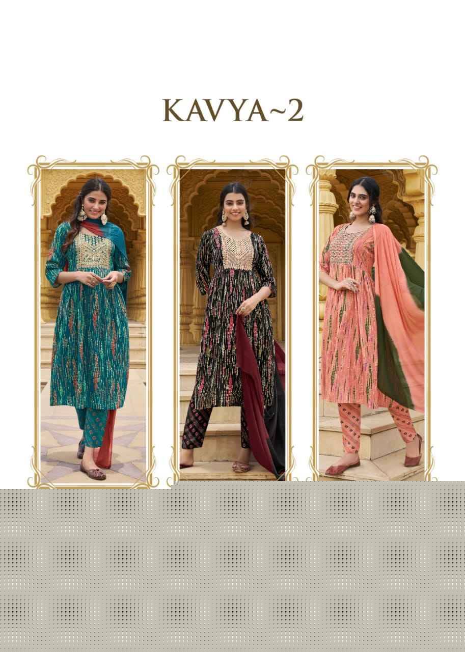 Kavya Vol-2 By Wanna 4001 To 4005 Series Beautiful Festive Suits Colorful Stylish Fancy Casual Wear & Ethnic Wear Rayon Print Dresses At Wholesale Price