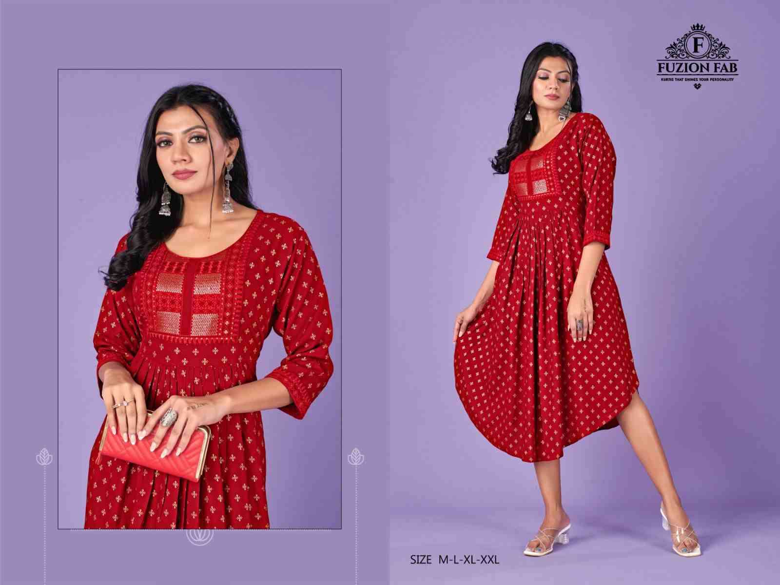 Coconut Vol-1 By Fuzion Hub 01 To 06 Series Designer Stylish Fancy Colorful Beautiful Party Wear & Ethnic Wear Collection Rayon Foil Kurtis At Wholesale Price