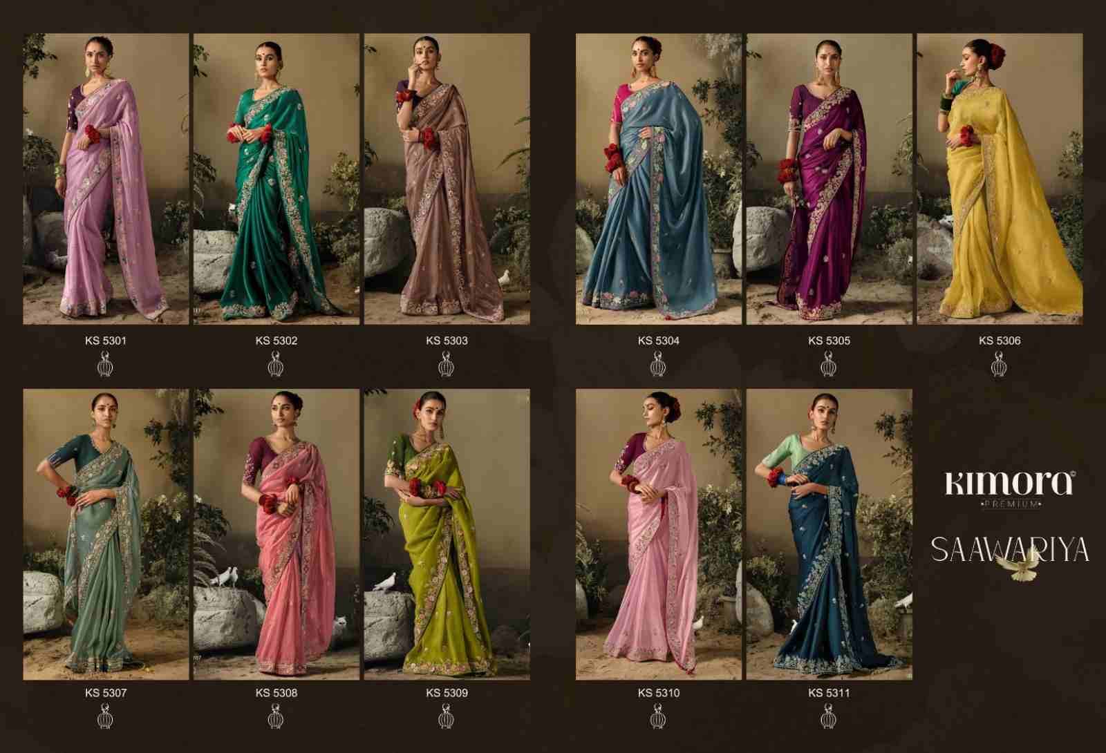 Saawariya By Kimora Fashion 5301 To 5311 Series Indian Traditional Wear Collection Beautiful Stylish Fancy Colorful Party Wear & Occasional Wear Fancy Sarees At Wholesale Price