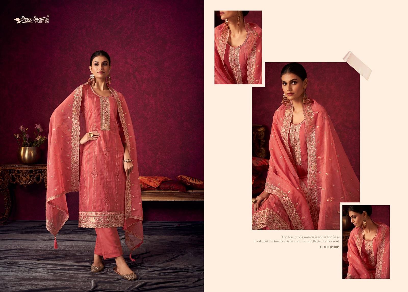 Insiya By Shree Shalika Fashion 1001 To 1006 Series Beautiful Festive Suits Colorful Stylish Fancy Casual Wear & Ethnic Wear Soft Organza Dresses At Wholesale Price