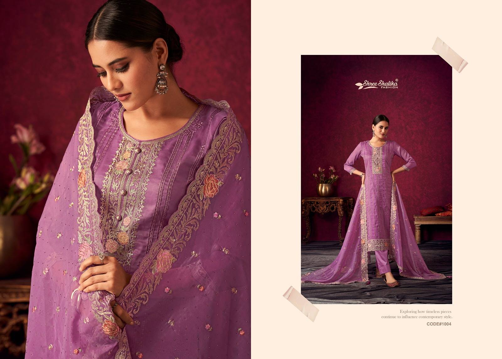 Insiya By Shree Shalika Fashion 1001 To 1006 Series Beautiful Festive Suits Colorful Stylish Fancy Casual Wear & Ethnic Wear Soft Organza Dresses At Wholesale Price