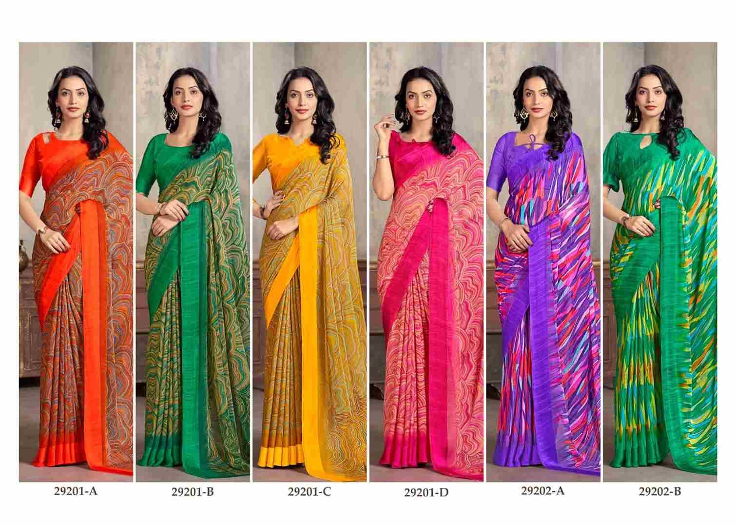 Cherry Vol-40 By Ruchi Sarees 29201-A To 29203-D Series Indian Traditional Wear Collection Beautiful Stylish Fancy Colorful Party Wear & Occasional Wear Chiffon Sarees At Wholesale Price