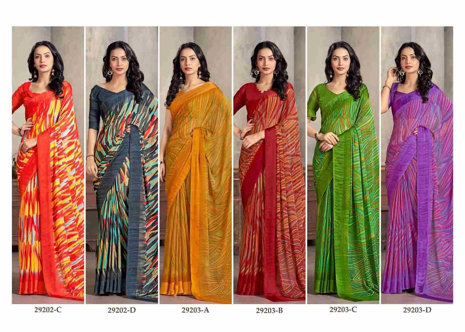 Cherry Vol-40 By Ruchi Sarees 29201-A To 29203-D Series Indian Traditional Wear Collection Beautiful Stylish Fancy Colorful Party Wear & Occasional Wear Chiffon Sarees At Wholesale Price