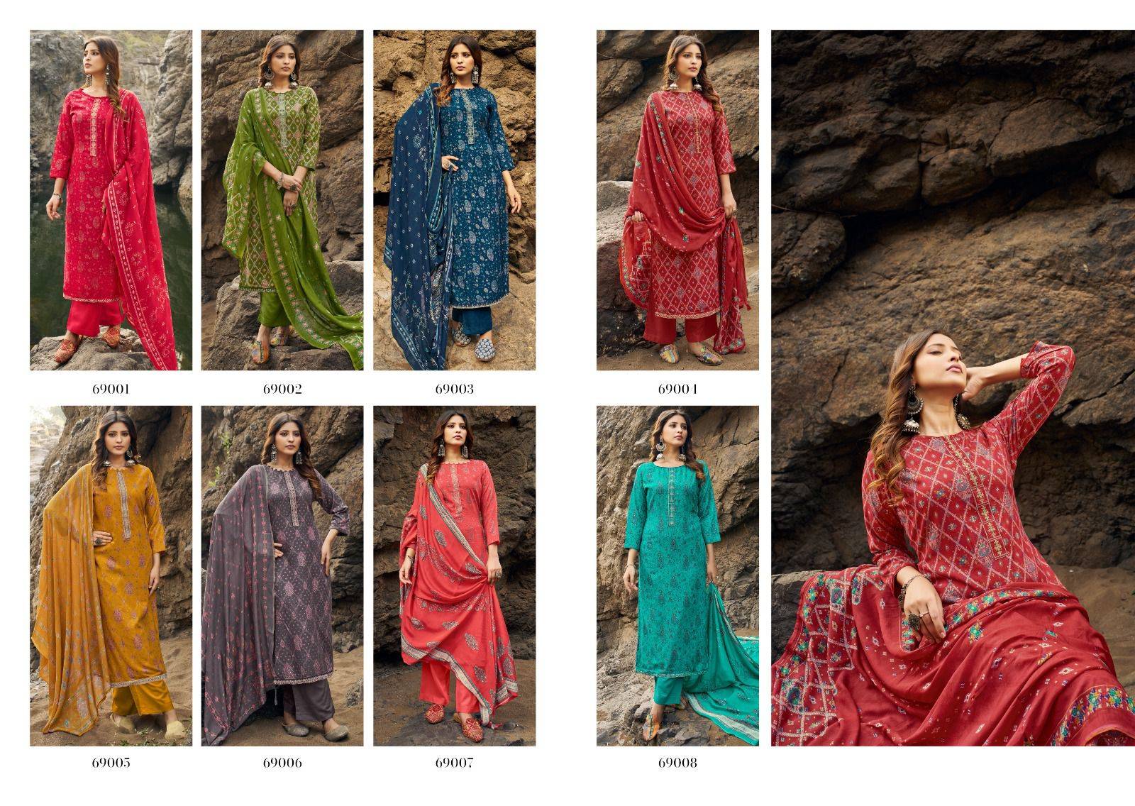 Parina By Siyoni 69001 To 69008 Series Beautiful Festive Suits Colorful Stylish Fancy Casual Wear & Ethnic Wear Pure Cotton Silk Digital Prnt Dresses At Wholesale Price