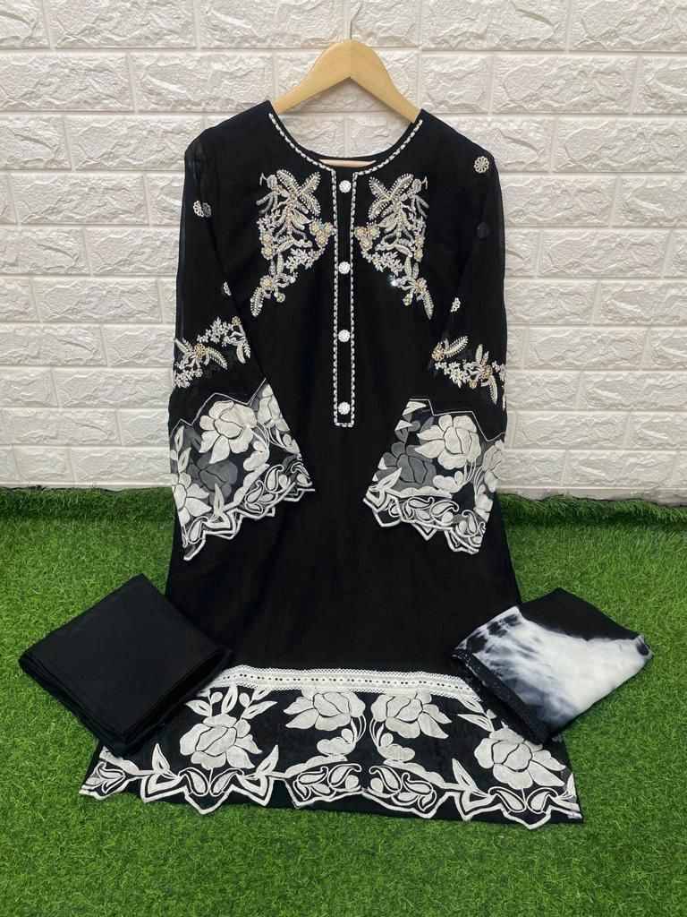 Luxuria Trendz 1237 Colours By Luxuria Trendz 1237-A To 1237-D Series Designer Festive Pakistani Suits Collection Beautiful Stylish Fancy Colorful Party Wear & Occasional Wear Faux Georgette Embroidered Dresses At Wholesale Price