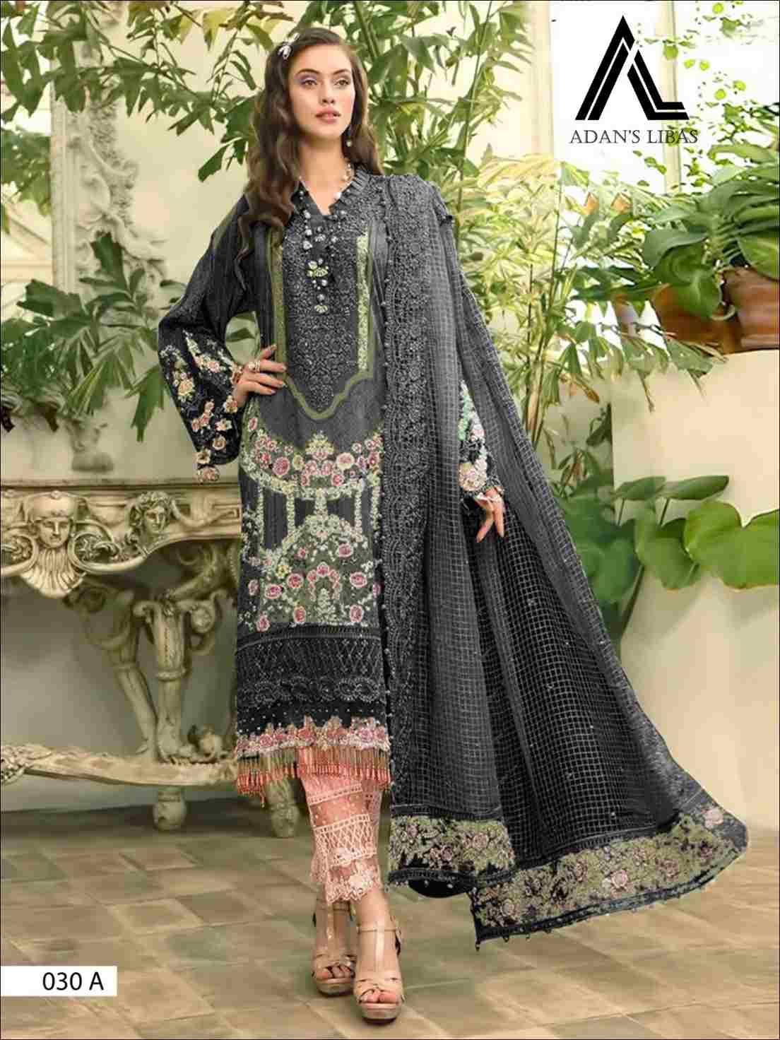 Maria-030 Colours By Adans Libas 030-A To 030-C Series Beautiful Pakistani Suits Colorful Stylish Fancy Casual Wear & Ethnic Wear Pure Cotton Print With Embroidered Dresses At Wholesale Price