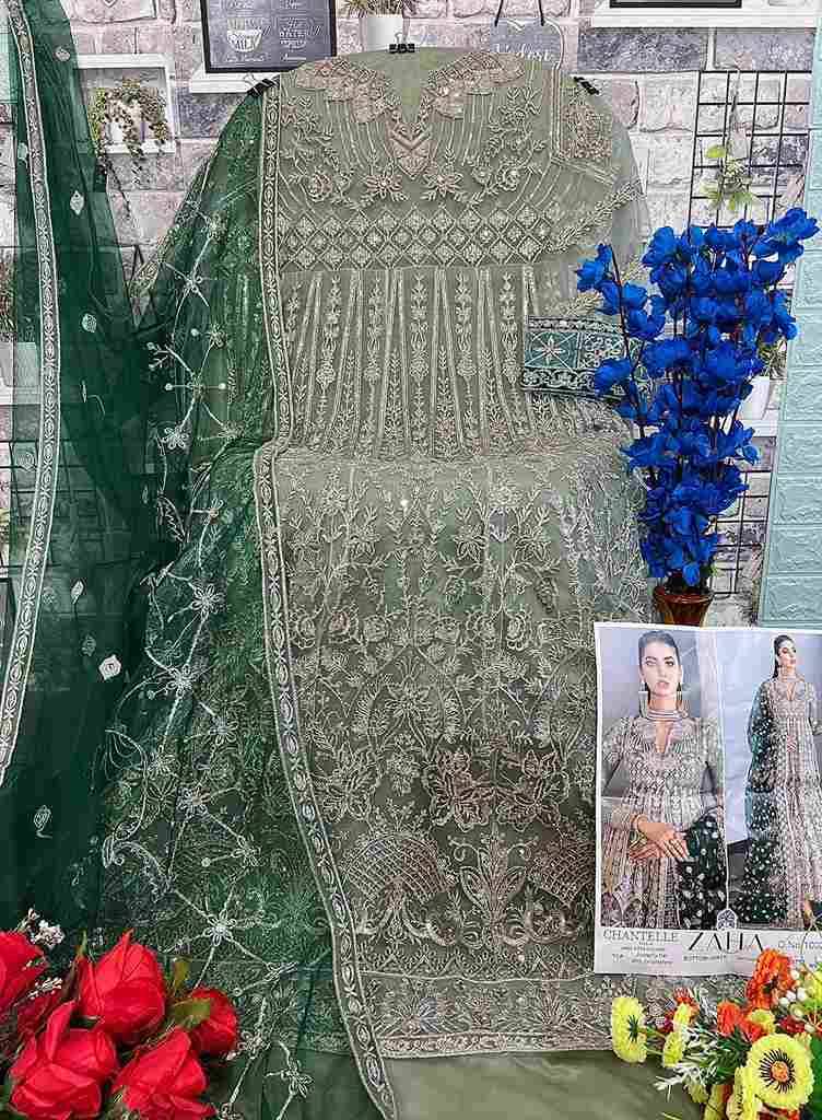 Chantelle Vol-4 Colours By Zaha 10025-A To 10025-D Series Designer Pakistani Suits Beautiful Fancy Stylish Colorful Party Wear & Occasional Wear Net With Embroidery Dresses At Wholesale Price