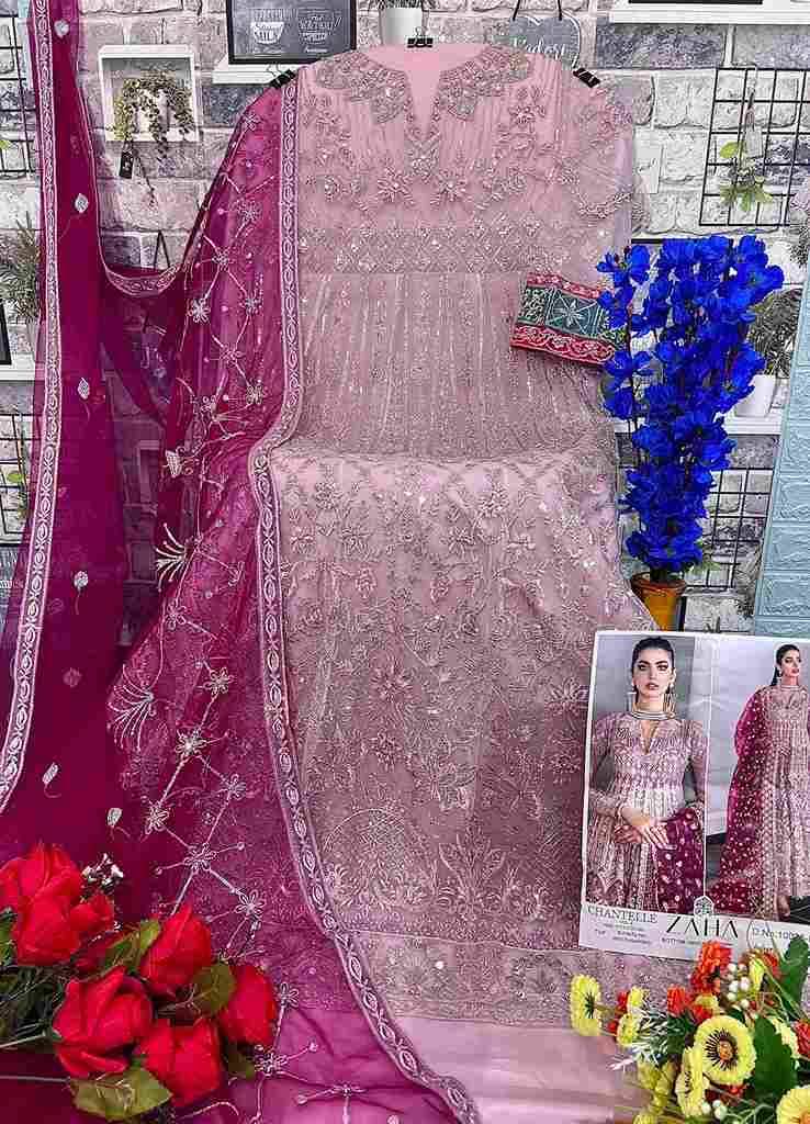 Chantelle Vol-4 Colours By Zaha 10025-A To 10025-D Series Designer Pakistani Suits Beautiful Fancy Stylish Colorful Party Wear & Occasional Wear Net With Embroidery Dresses At Wholesale Price