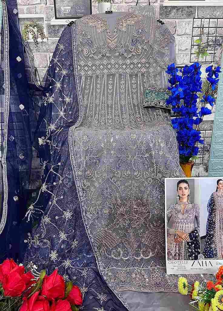 Chantelle Vol-4 Colours By Zaha 10025-A To 10025-D Series Designer Pakistani Suits Beautiful Fancy Stylish Colorful Party Wear & Occasional Wear Net With Embroidery Dresses At Wholesale Price