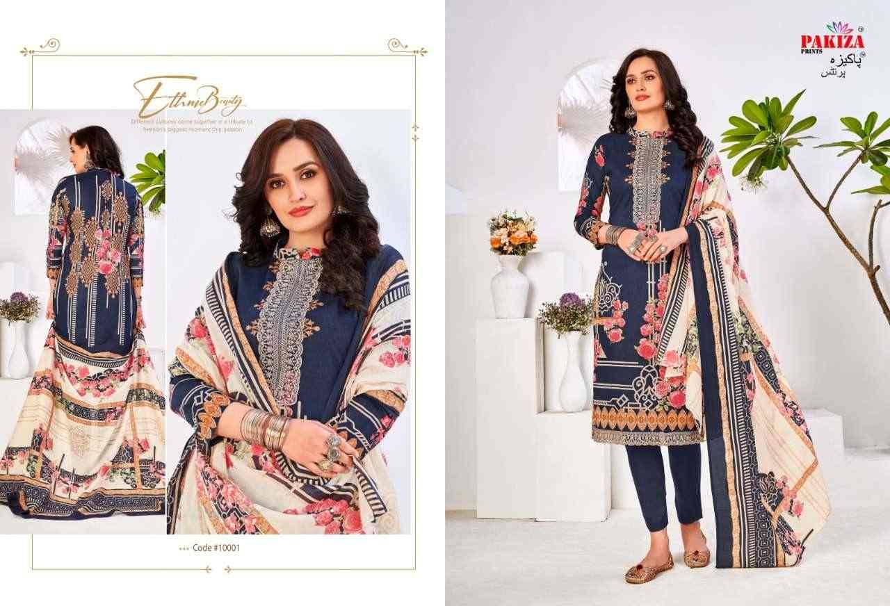 Volume Vol-10 By Pakiza Prints 10001 To 10010 Series Beautiful Festive Suits Colorful Stylish Fancy Casual Wear & Ethnic Wear Lawn Cotton Print Dresses At Wholesale Price