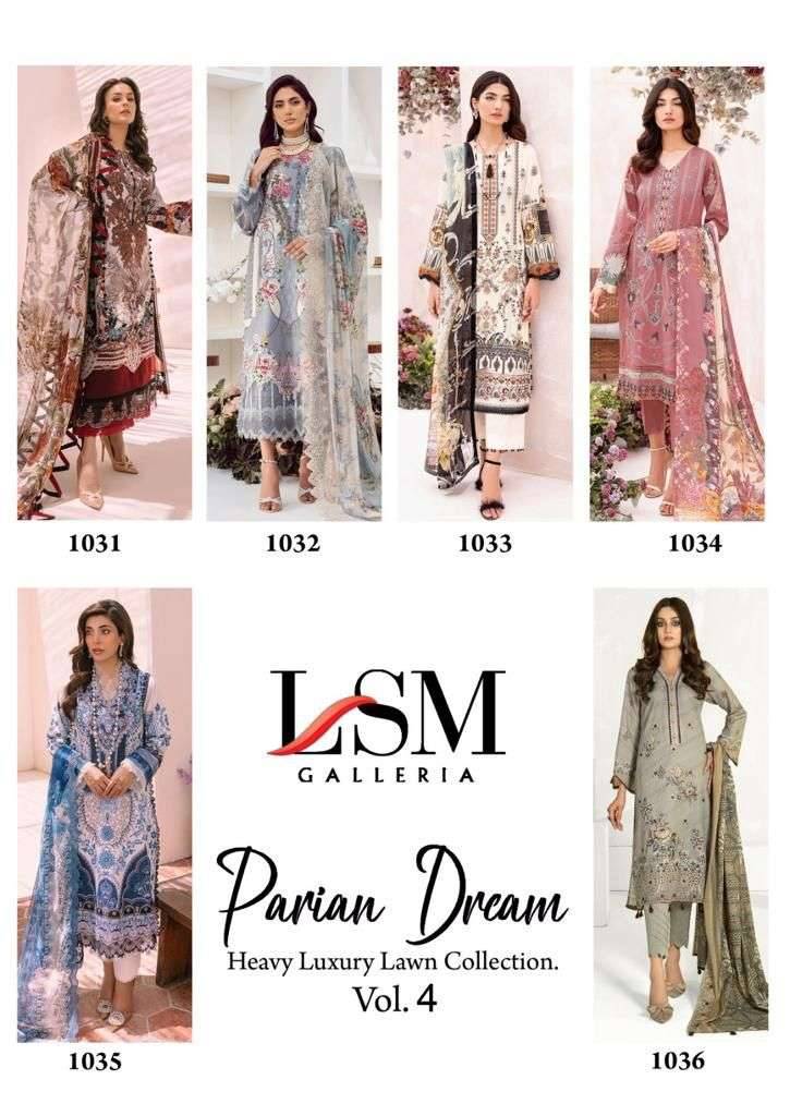 Parian Dream Vol-6 By Lsm Galleria 1031 To 1036 Series Beautiful Festive Suits Colorful Stylish Fancy Casual Wear & Ethnic Wear Pure Lawn Print With Work Dresses At Wholesale Price