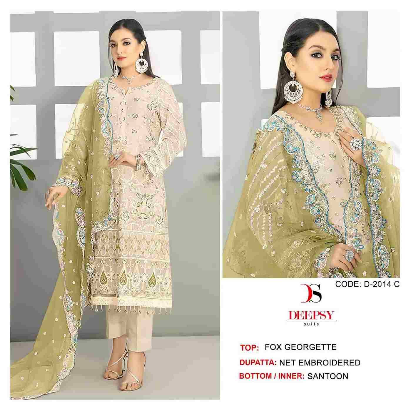 Deepsy Hit Design 2014 Colours By Deepsy Suits 2014-A To 2014-D Series Beautiful Pakistani Suits Stylish Fancy Colorful Party Wear & Occasional Wear Faux Georgette Embroidered Dresses At Wholesale Price