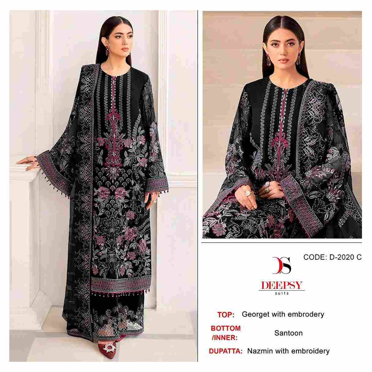 Deepsy Hit Design 2020 Colours By Deepsy Suits 2020-A To 2020-D Series Beautiful Pakistani Suits Stylish Fancy Colorful Party Wear & Occasional Wear Georgette Embroidered Dresses At Wholesale Price