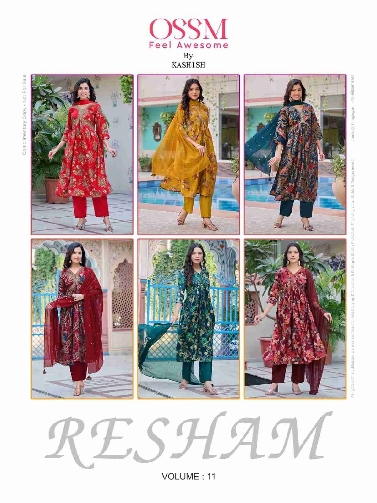 Resham Vol-11 By Ossm 1101 To 1106 Series Beautiful Suits Colorful Stylish Fancy Casual Wear & Ethnic Wear Modal Chanderi Print Dresses At Wholesale Price