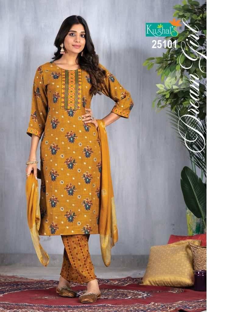 Dream Girl By Kushals 25101 To 25110 Series Beautiful Suits Colorful Stylish Fancy Casual Wear & Ethnic Wear Capsule Print Dresses At Wholesale Price