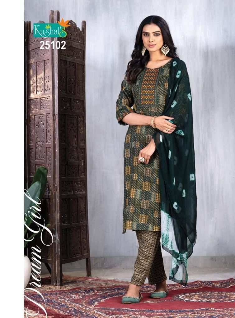 Dream Girl By Kushals 25101 To 25110 Series Beautiful Suits Colorful Stylish Fancy Casual Wear & Ethnic Wear Capsule Print Dresses At Wholesale Price