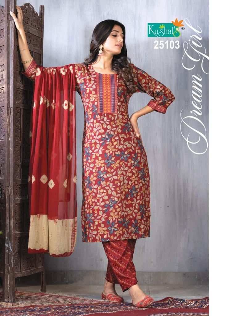Dream Girl By Kushals 25101 To 25110 Series Beautiful Suits Colorful Stylish Fancy Casual Wear & Ethnic Wear Capsule Print Dresses At Wholesale Price
