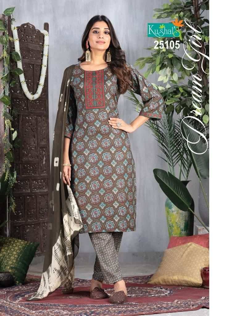 Dream Girl By Kushals 25101 To 25110 Series Beautiful Suits Colorful Stylish Fancy Casual Wear & Ethnic Wear Capsule Print Dresses At Wholesale Price