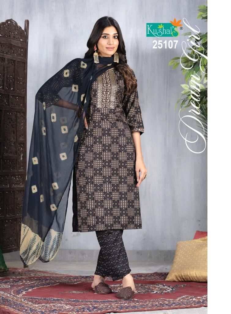 Dream Girl By Kushals 25101 To 25110 Series Beautiful Suits Colorful Stylish Fancy Casual Wear & Ethnic Wear Capsule Print Dresses At Wholesale Price