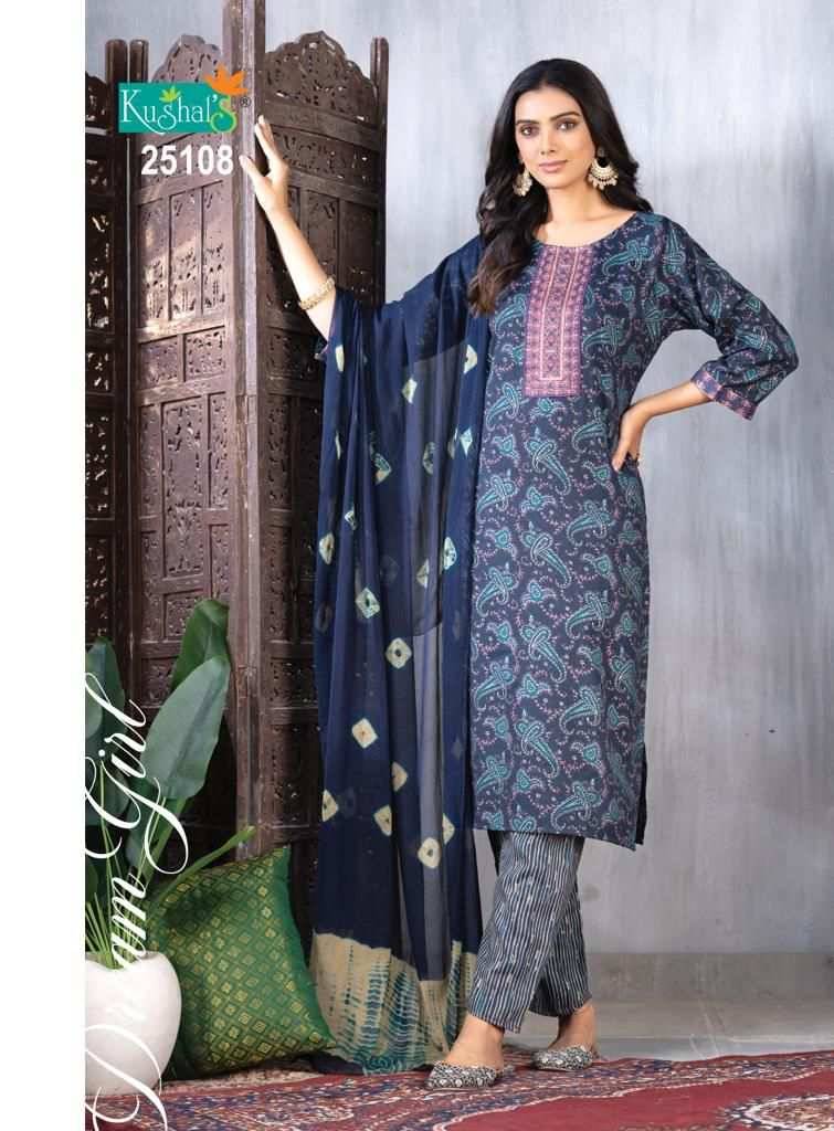 Dream Girl By Kushals 25101 To 25110 Series Beautiful Suits Colorful Stylish Fancy Casual Wear & Ethnic Wear Capsule Print Dresses At Wholesale Price