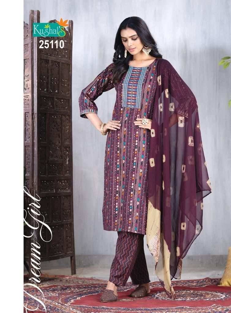 Dream Girl By Kushals 25101 To 25110 Series Beautiful Suits Colorful Stylish Fancy Casual Wear & Ethnic Wear Capsule Print Dresses At Wholesale Price