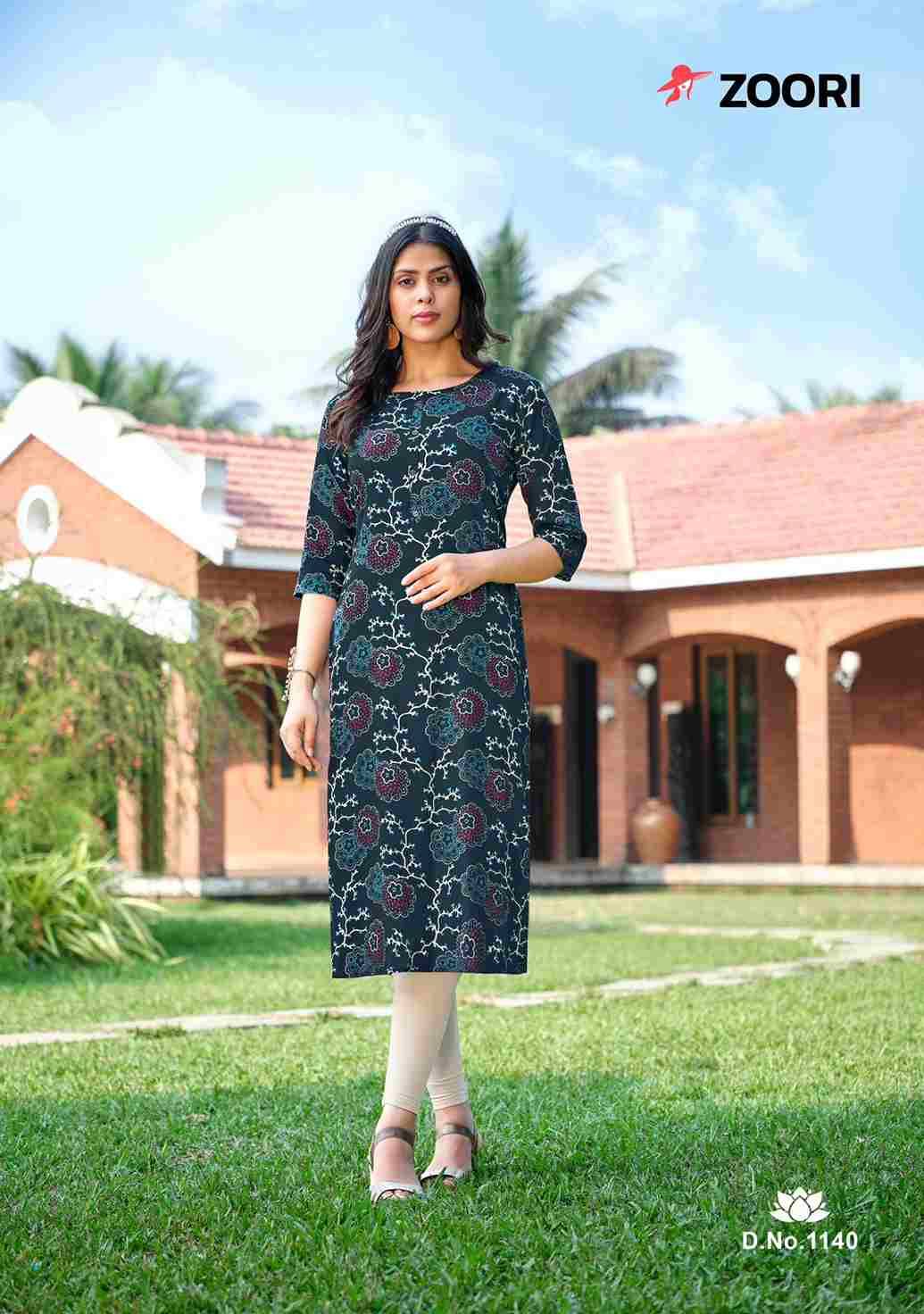 Akshara Vol-24 By Zoori 1140 To 1145 Series Designer Stylish Fancy Colorful Beautiful Party Wear & Ethnic Wear Collection Rayon Print Kurtis At Wholesale Price