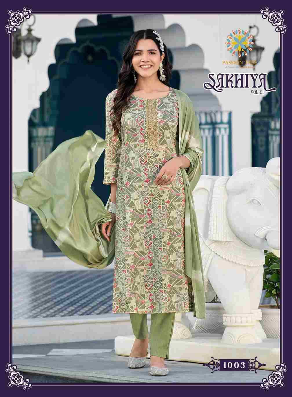 Sakhiya Vol-1 By Passion Tree 1001 To 1008 Series Beautiful Stylish Festive Suits Fancy Colorful Casual Wear & Ethnic Wear & Ready To Wear Rayon Print Dresses At Wholesale Price
